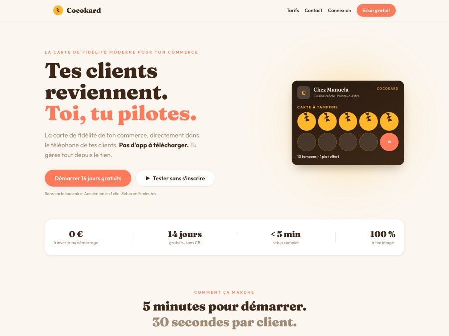 Aperçu du site Cocokard