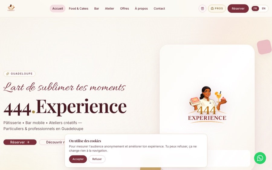 Aperçu du site 444.Experience