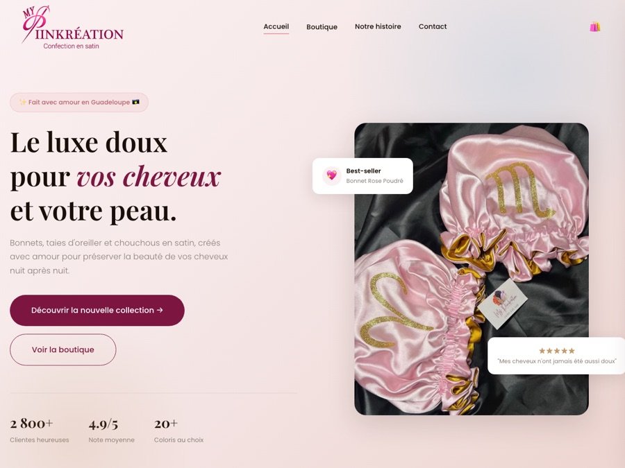 Aperçu du site MyPiinkRéation