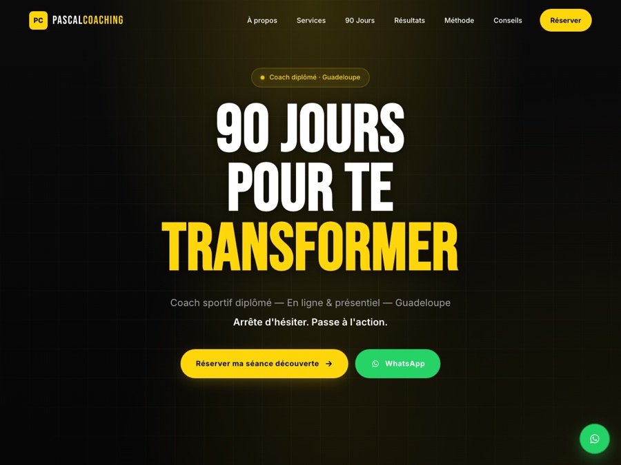Aperçu du site Pascal Coaching